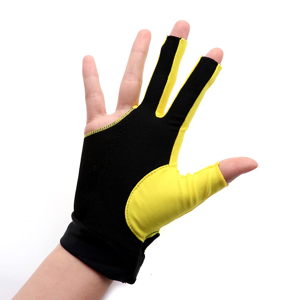 

Black Scorpion CUESOUL Right Hand Billiard Gloves, 3-Finger Cut-Off Gloves, Non-Slip, Unisex…