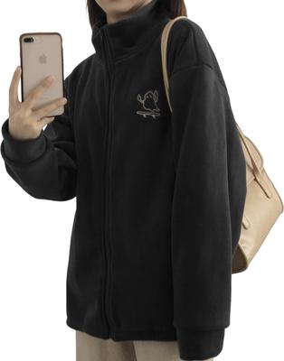 Chaqueta Boa de forro polar, chaqueta de abrigo Boa, cuello alto, cremallera, protección contra el frío, chaqueta de forro polar esponjosa, hermosa chaqueta de escalada de montaña, manga larga, otoño.