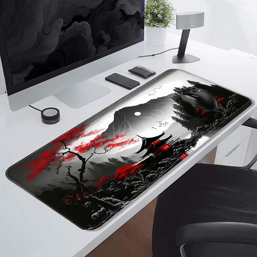 

overlock Mouse Pad Keyboard Mouse Pad office Pad Computer Laptop Pad Desk accessories Game Console Pad Cherry Blossom Scenery 220x180x2mm