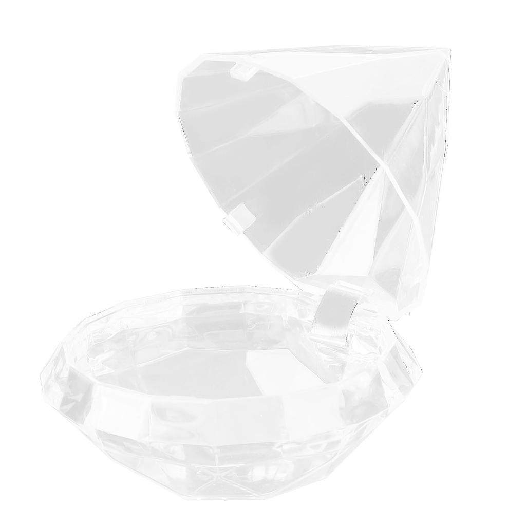 Candies Box Diamond Shaped Clear Jar Transparent Plastic Candy Storage Box for Home