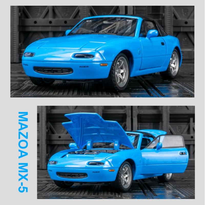 Simulation MX-5 Alloy Sports Car Model Ornaments Acousto-optic Pullback Metal Toy Car Children