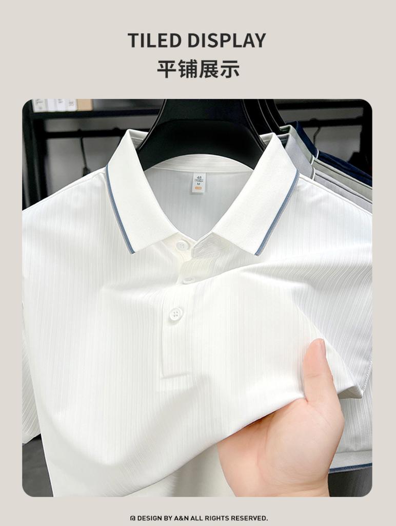 Antonio Summer Business Breathable Short Sleeve Polo Shirt
