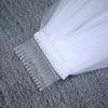 Elegant Double Layer Bridal Veil with Comb - Long Flowing Wedding Accessory for Brides and Bridesmaids, Polyester Tulle, Romantic and Simple Design