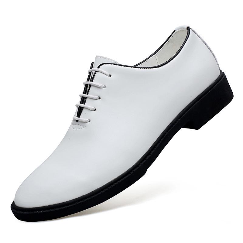 Men s Large Leather Formal Shoes for Weddings & Photography, Pointed Toe Size 42 белый