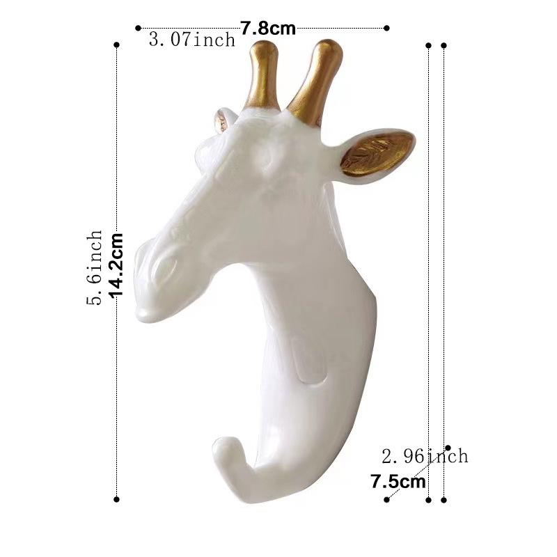 

Европейский креативный настенный крючок в виде головы оленя - Прочный самоклеящийся, без сверления, для декора стен