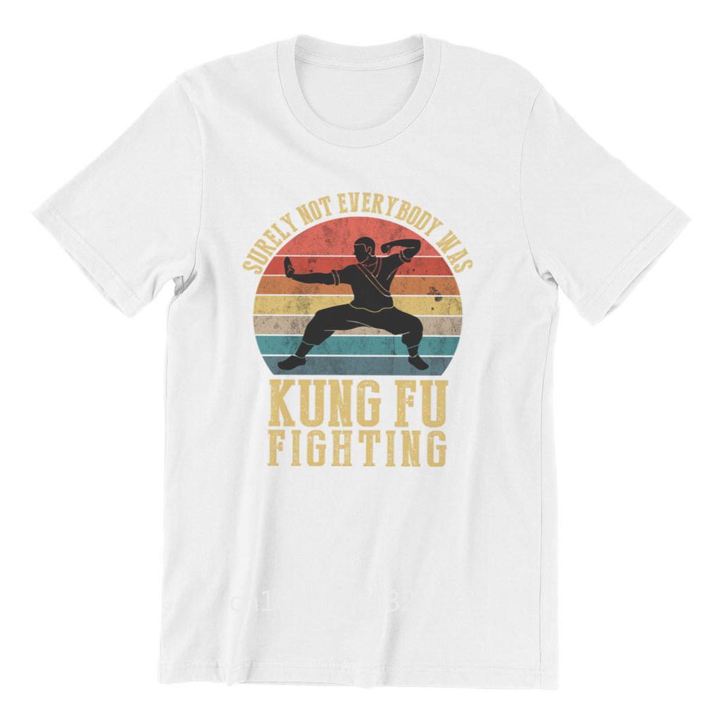 Vintage Surely Not Everyone Was Kung Fu Fighting Fashion Gift Gothic Anime Tshirt Men Cotton Tshirt Tees Top Harajuku Streetwear