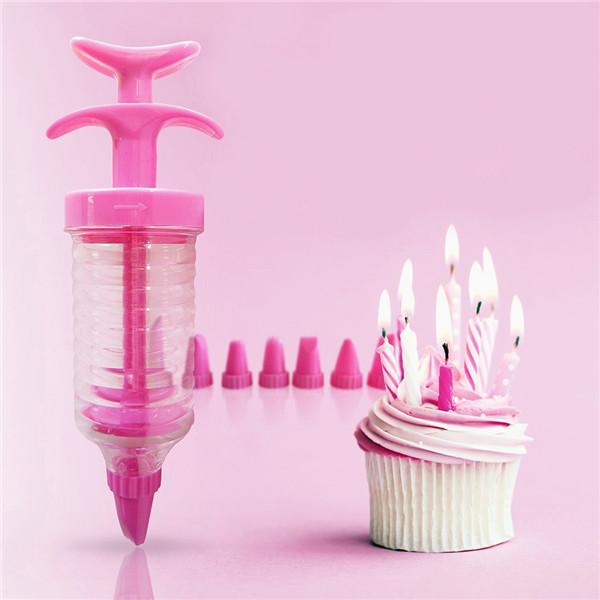 Buy Cake Cream Decorating Syringe Icing Piping Gun Pastry Nozzle