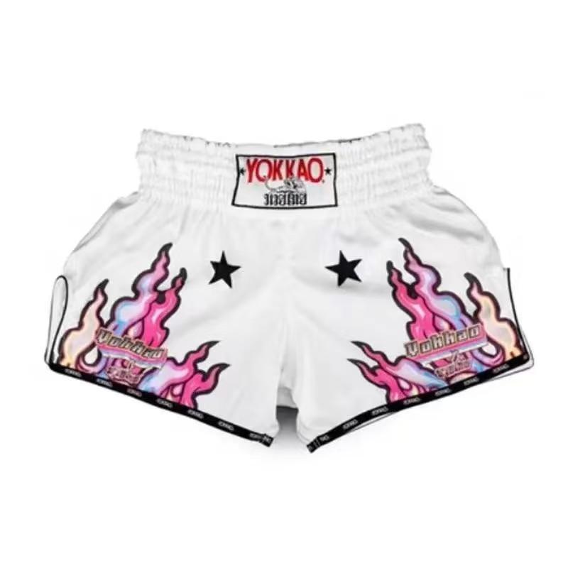 Quick-Dry Muay Thai Shorts Men Women Boxing Martial Arts Training Pants With Stretch Fabric