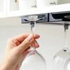 Kitchen Cabinet Free Punching Holder Wine Glass Rack Hanging Holder Shelf Multi-Function Goblet Classification up Organizer