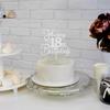 Sotpot 1PC Happy 18th Birthday Cake Topper Double-sided Silver Glitter Cake Pick Cake Decoration for 18th Birthday Anniversary Party Cake Decorations
