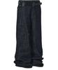 OPENYARD(OY) Stitched Wide Hem Pants - Indigo