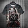 Cartoon Sexy Girl Pattern Men's T-shirt 3D Printed Oversized T-shirt Suitable for Men's Personality Bad Girl Element Short Sleeved Top