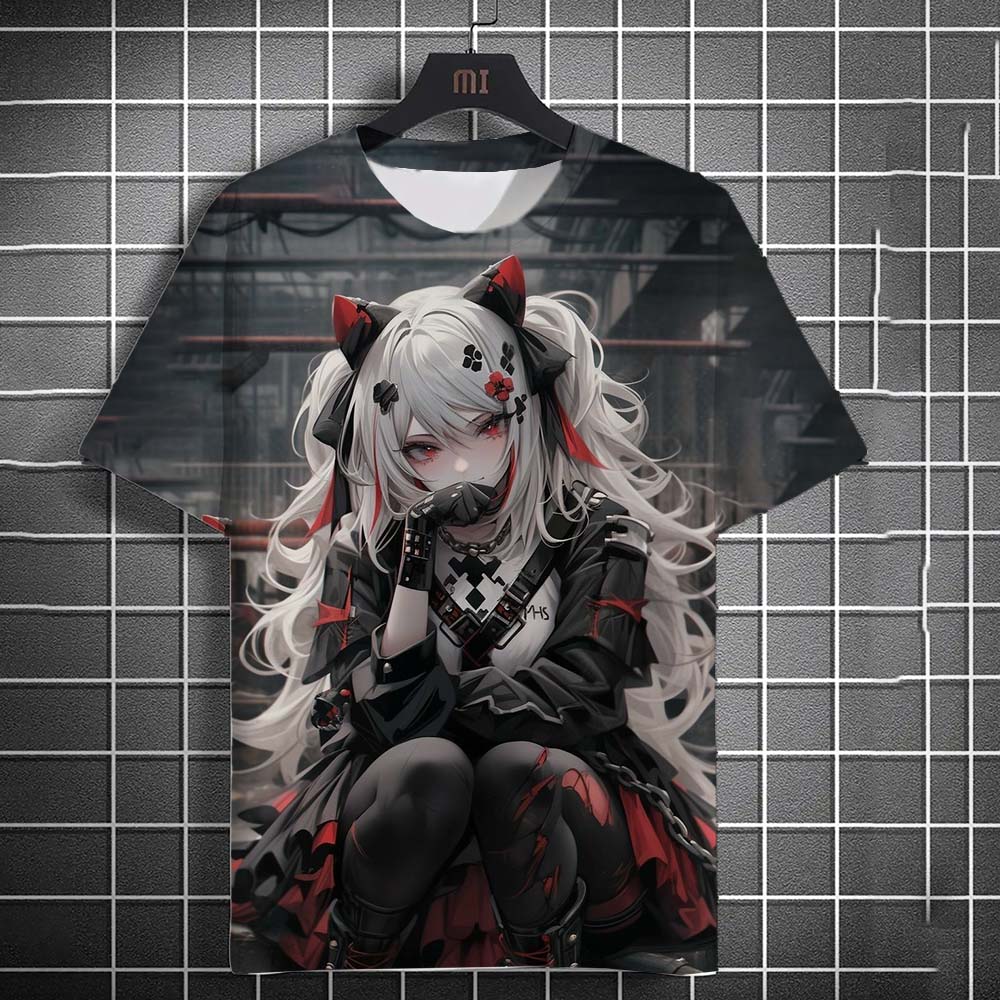 Cartoon Sexy Girl Pattern Men's T-Shirt 3d Printed Oversized T Shirts For Men Personality Harajuku Short Sleeve Tops Clothing