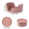 6pcs/Set Round Cup Pad Silicone Tea Mat Thick Silicone Drink Coaster Set  Coffee Mug Glass