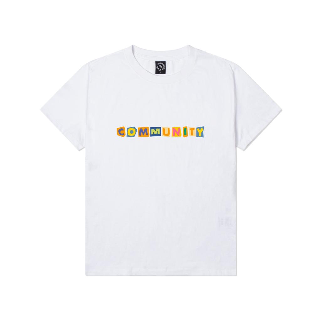 Community Club Ransom Letter Tee White