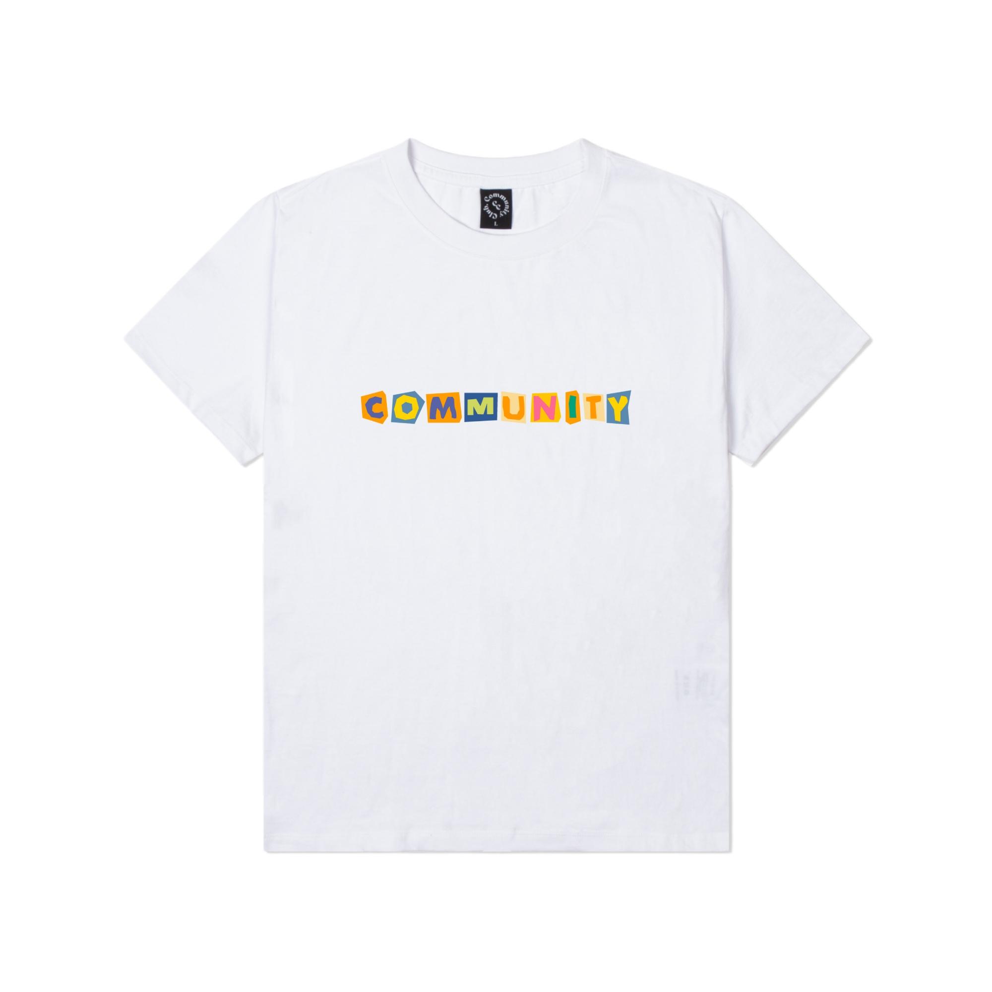 Community Club Ransom Letter Tee White L