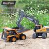 Remote Control Alloy Excavator & Dump Truck Toy Set for Kids