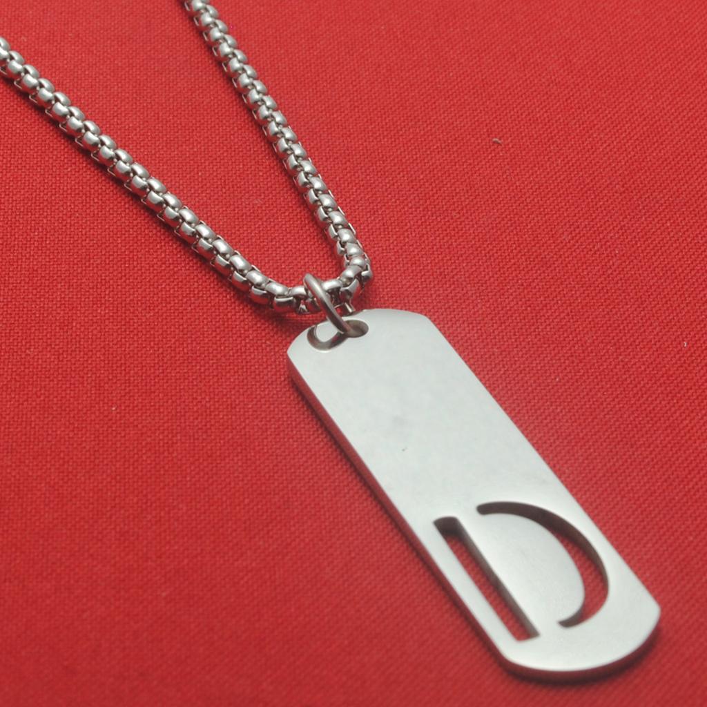 Titanium Steel English Letter Pendant Stainless Steel Unisex Versatile Fashion Accessories Couple Jewelry Necklace