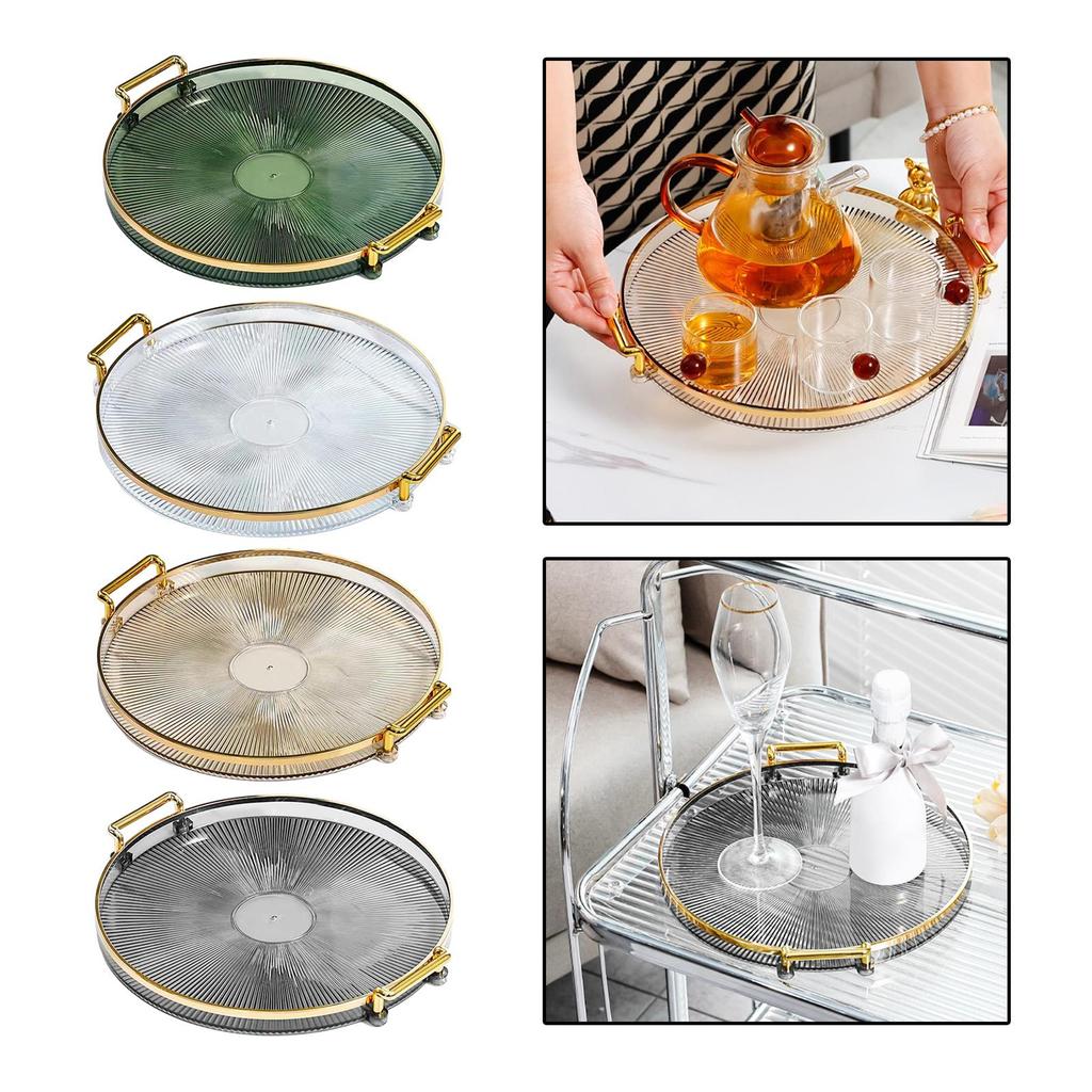 Multifunction Serving Tray with Handles Dessert Tray for Party