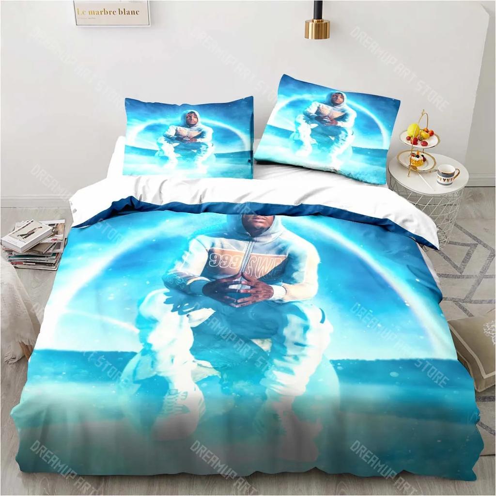 3D Rapper Juice Wrld 999 Bettwäsche-Set Bettdecke Bettwäsche-Sets Kissenbezug Bettbezug Kinderzimmer Bettwäsche-Set Luxus Geburtstag
