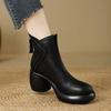New Women's Ankle Boots, High-heeled Height-increasing, Fleece, Thick-heeled, Versatile Shoes, Waterproof Boots
