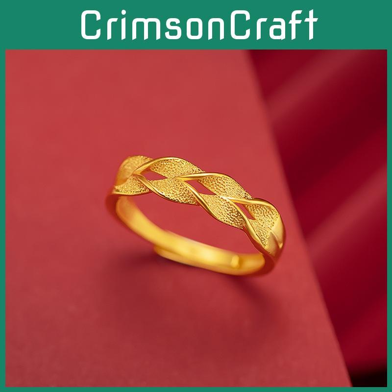 Stylish Vietnamese Wheat Spike Adjustable Ring Fashion Gold-plated Jewelry For Women