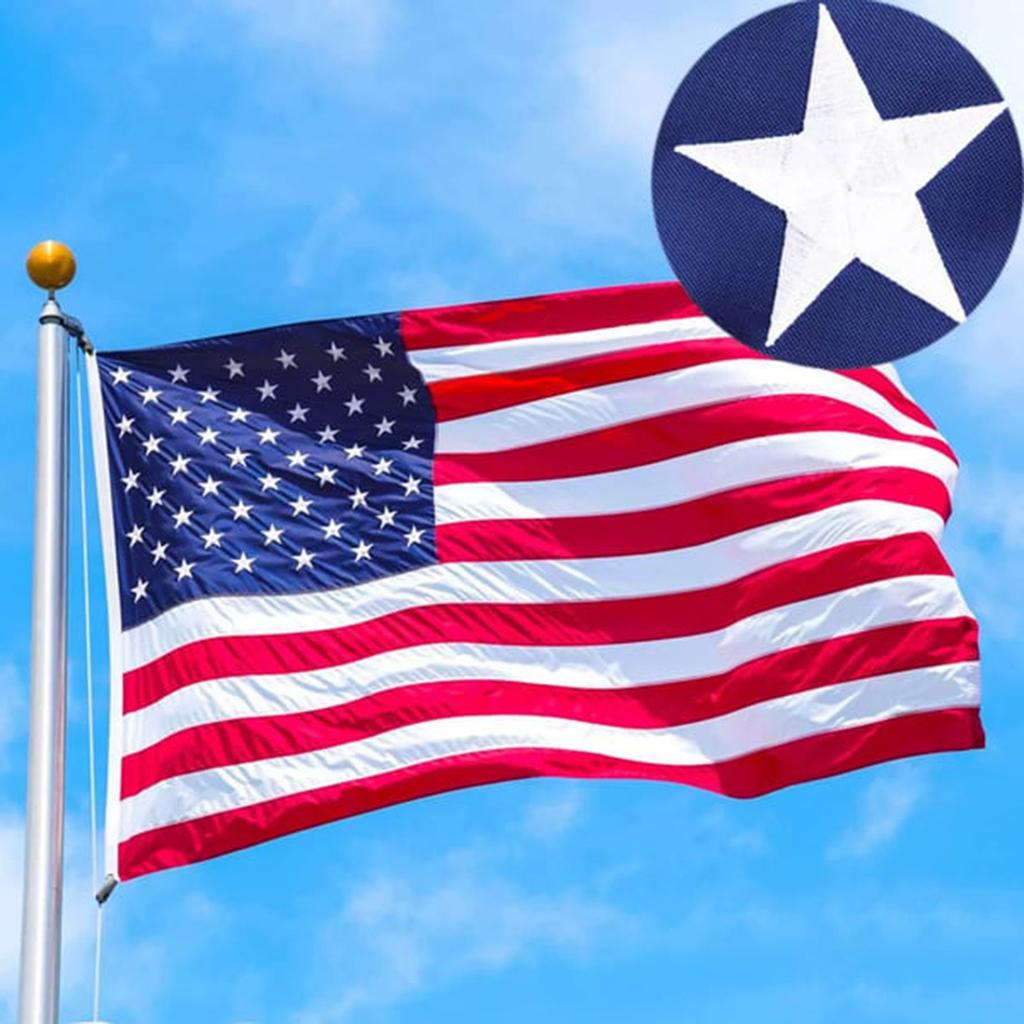 American Flag Nylon USA Flag Outdoor Indoor Small US Flag Embroidered Stars Sewn Stripes Brass Grommets