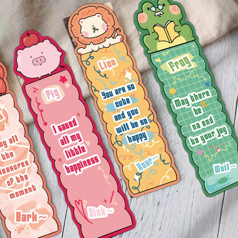 30PCS Animal Collection Theme Bookmark Waterproof Scrapbooking Reading Birthday Book PVC Card Phone School Refrigerator Bookmark