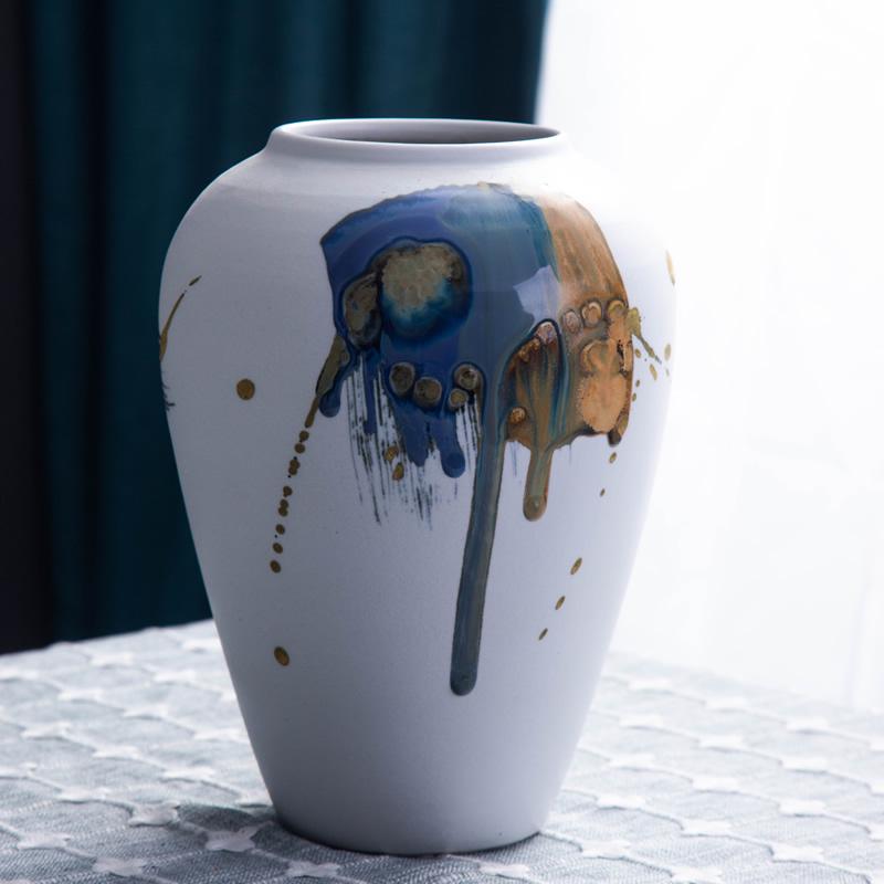 Moderní čínská keramická váza na sušené květiny – Kreativní domácí dekorace