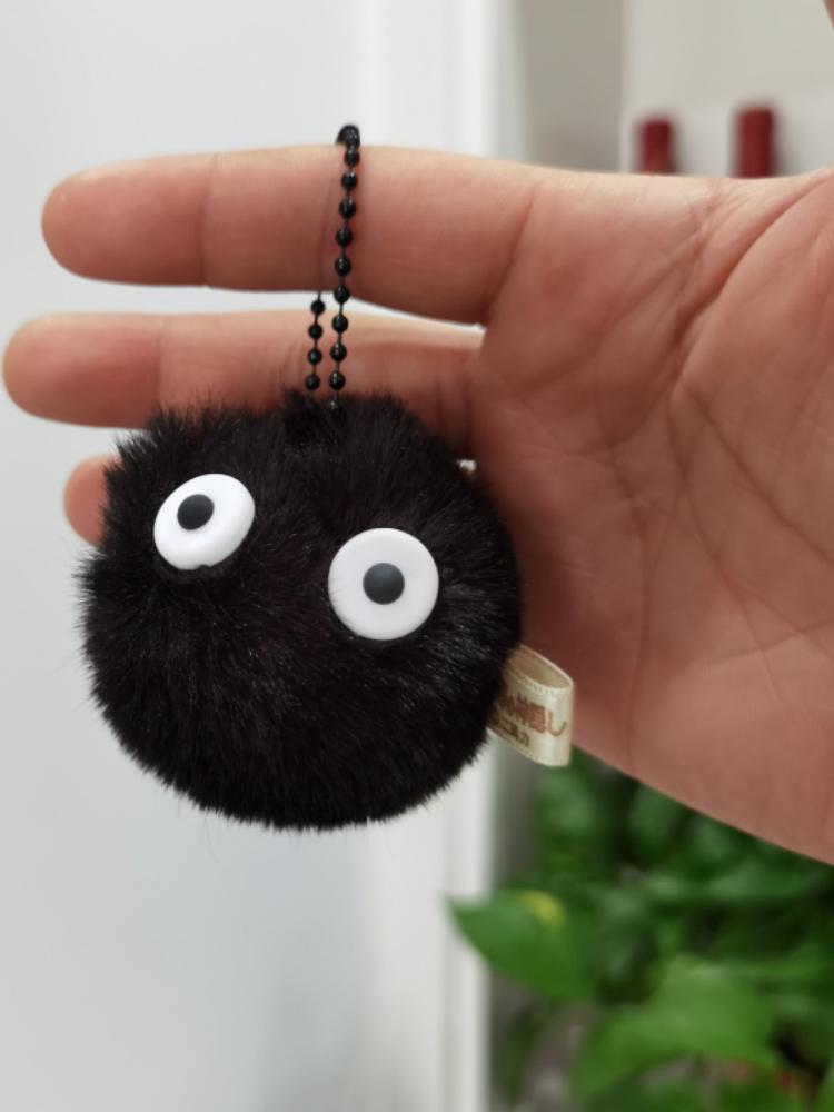Pet Interactive Toy Cute Briquette Doll Pendant Keychain Bag Accessories Cute Plush Black Coal Ball Cartoon Toy Pendant Gift