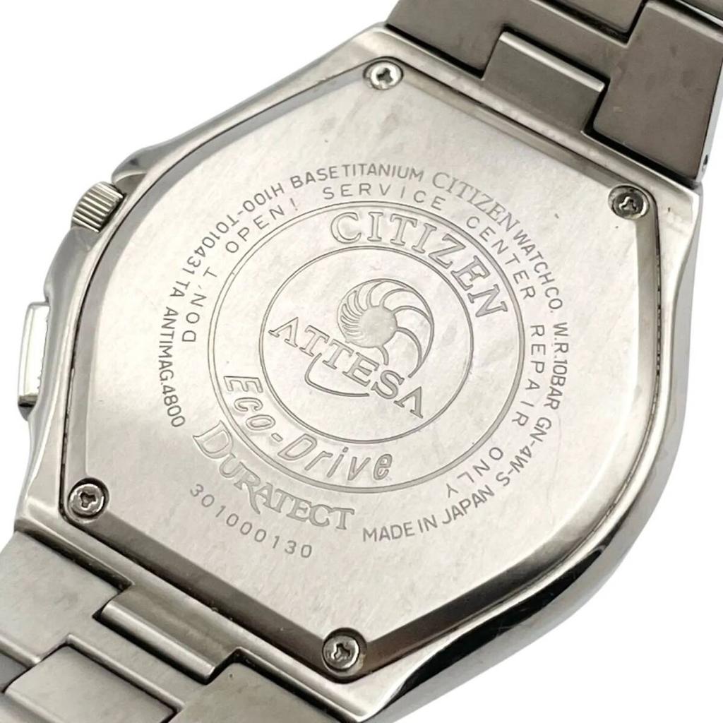 CITIZEN Box ATESSA Solar Round included. /Radio-controlled. H100-T010431 Radio-controlled Watch, Day/Date, Analog, Duratect, [x4]