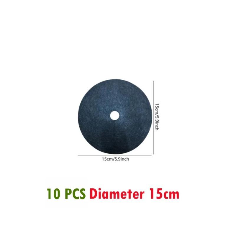 10 KUSŮ 15-52 cm Netkaný Kruh pro Mulčování Stromů Biologicky Odbouratelná Ochranná Podložka pro Strom Opakovaně Použitelná Bariéra proti Plevelu pro Stromy pro Kontrolu Plevele Ochrana Kořenů