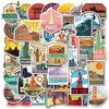 Pack of 50 (Travel) Waterproof Vinyl Travel Stickers, Suitcases Stickers for Luggage Skateboard Guitar Laptop