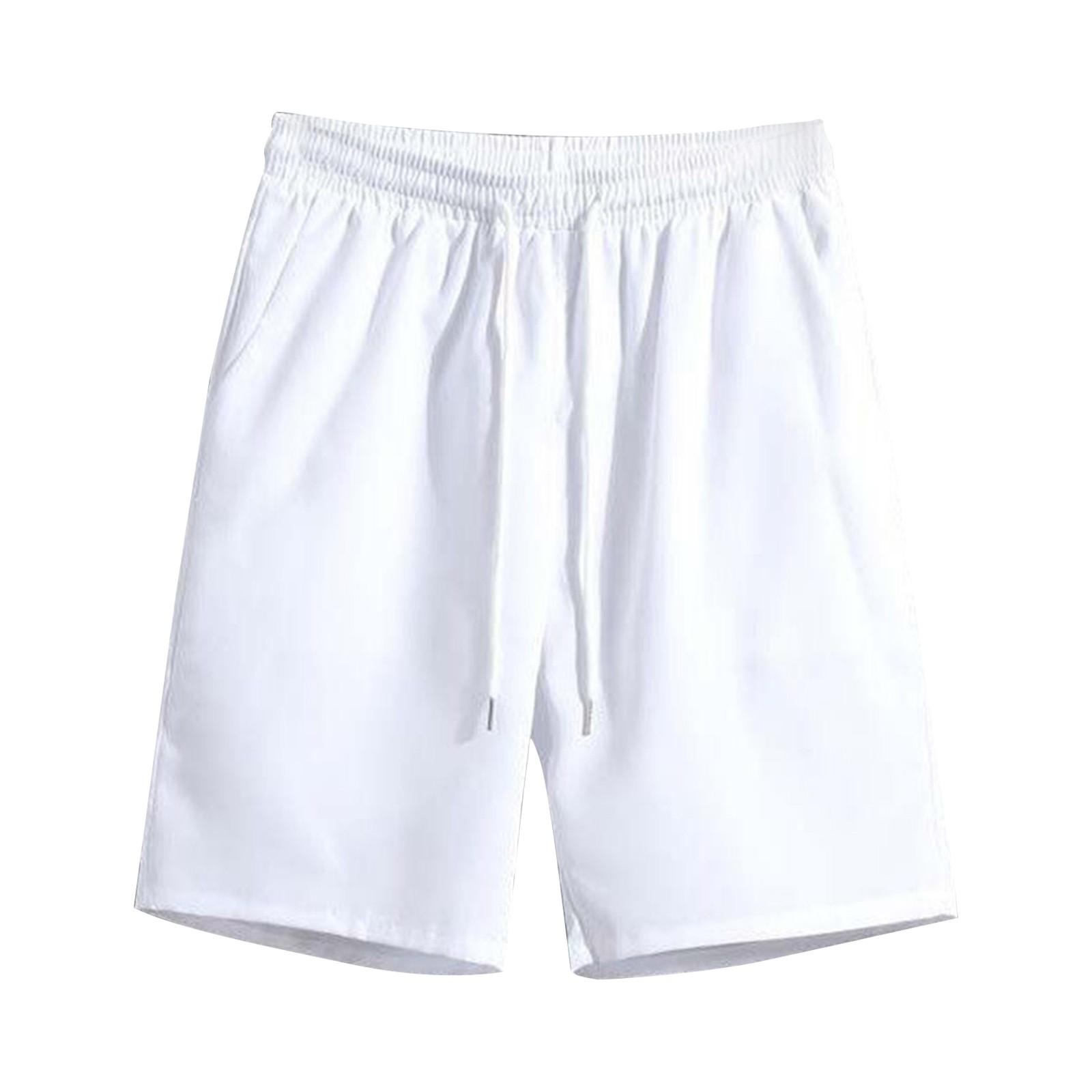 

Men s Lightweight Quick-Dry Swim Trunks with Elastic Waistband and Drawstring, Ideal for Beach and Pool Activities L білий