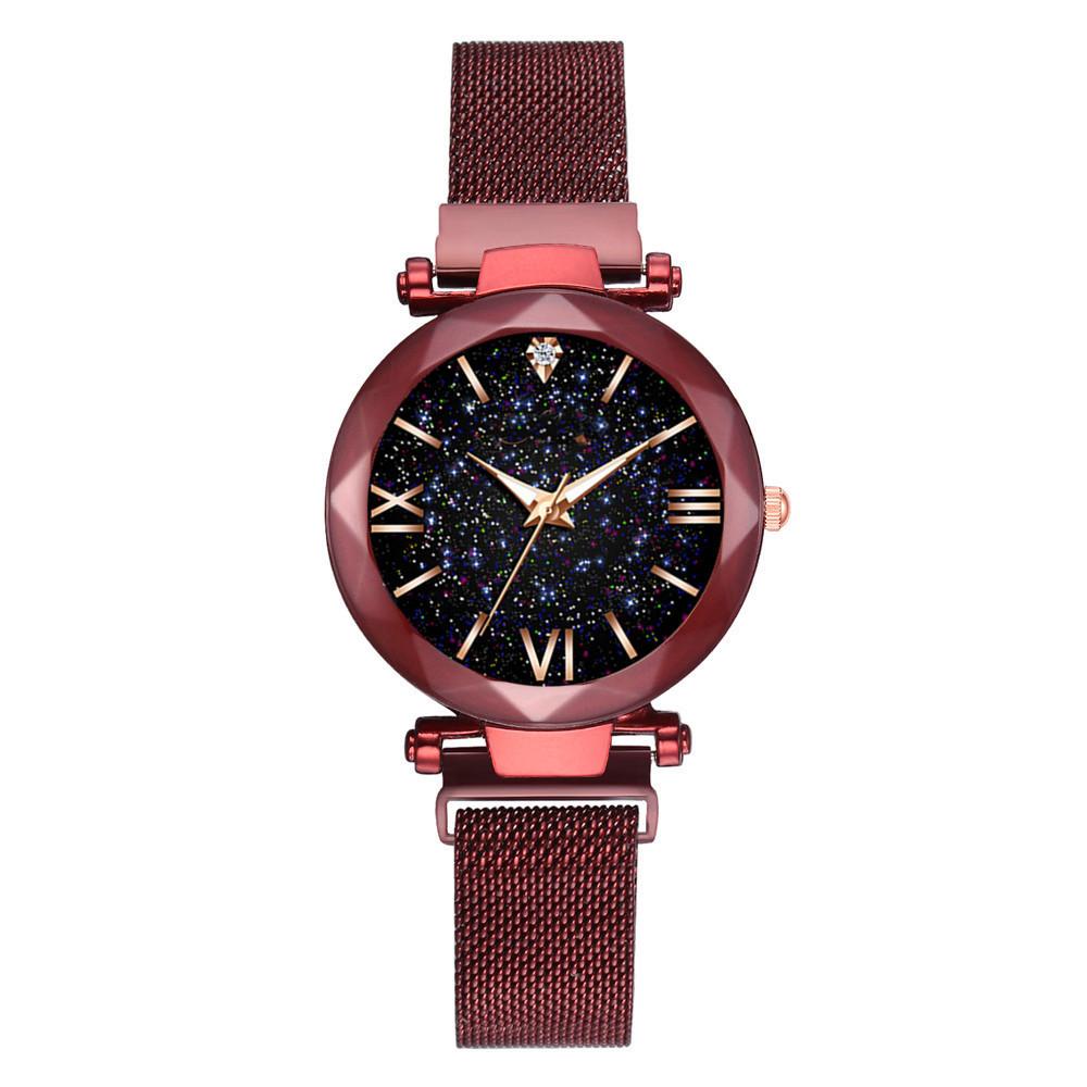 Reloj Mujer Luxury Starry Sky Women Watches Magnetic Mesh Belt Band Watch Women's Fashion Dress Wristwatch Zegarek Damski