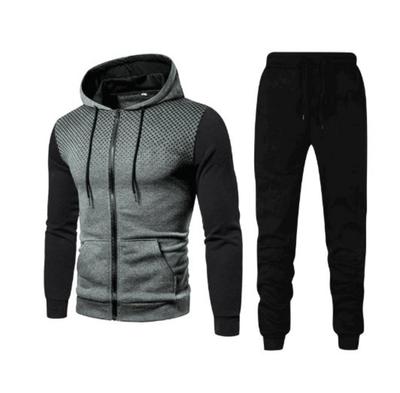 Herbst Winter Trainingsanzug Männer Zip UP 2 Stück Sets Herren Outfits Anzug Männer Fleece Sport Hoodie Jogginghose Zwei Stück Sets