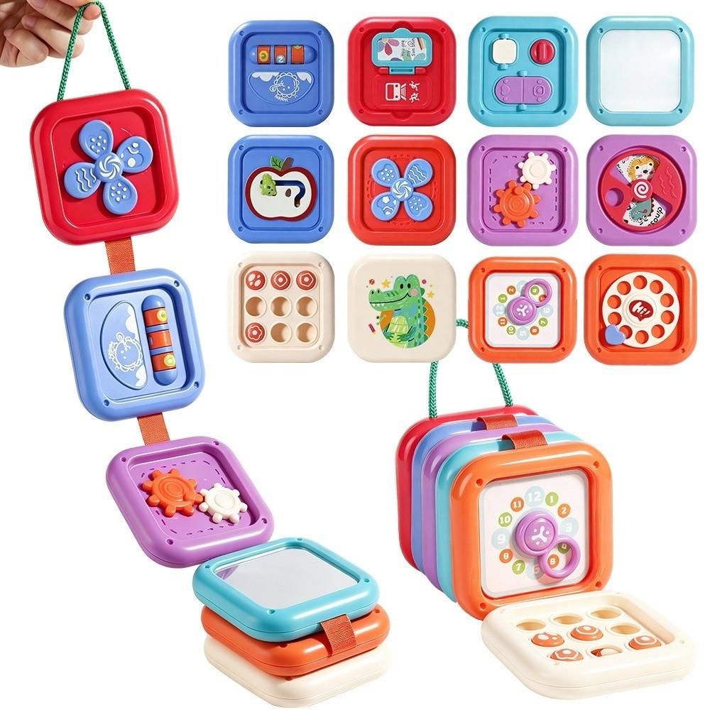 1 Set Smooth Edge Baby Finger Training Toy Fine Motor Training Sensory Hexahedron Toy  Floor Play