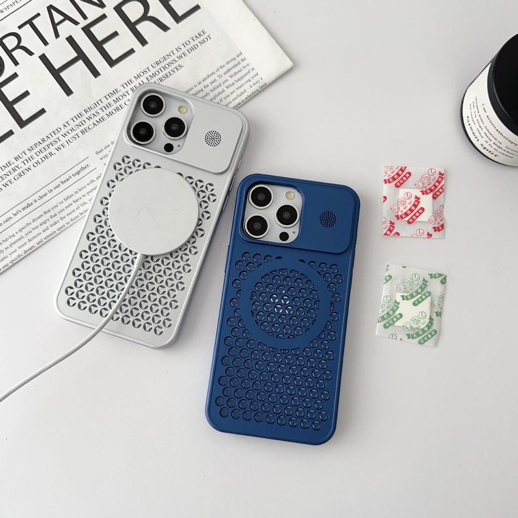 Anwendbar auf Apple 15promax Aromatherapie Metallfarbe Wabenkühlung Handyhülle iPhone 14 Magnetische 13 Schutzhülle