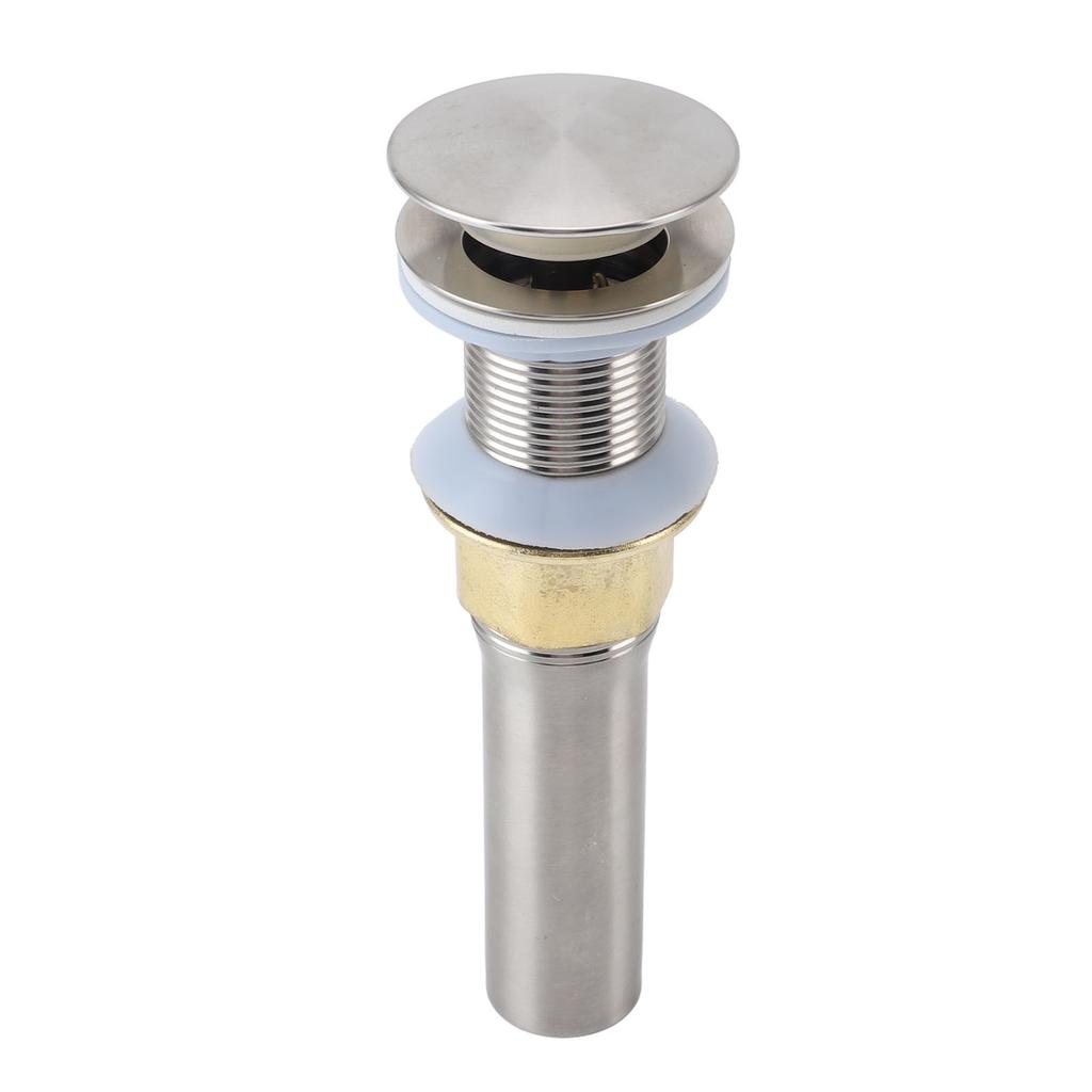 Popup Sink Drain Stainless Steel Leakage Proof Brushed Ni Finish Drain Stopper for Bathroom Kitchen