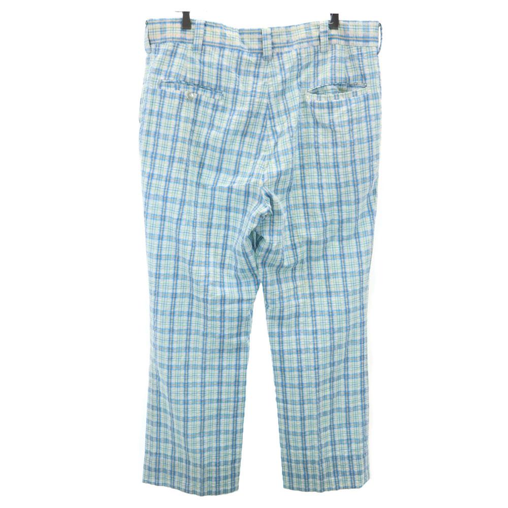 THOMSON 70s 80s Vintage Rocket Talon Check Pattern Long pants Seersucker Men's Used