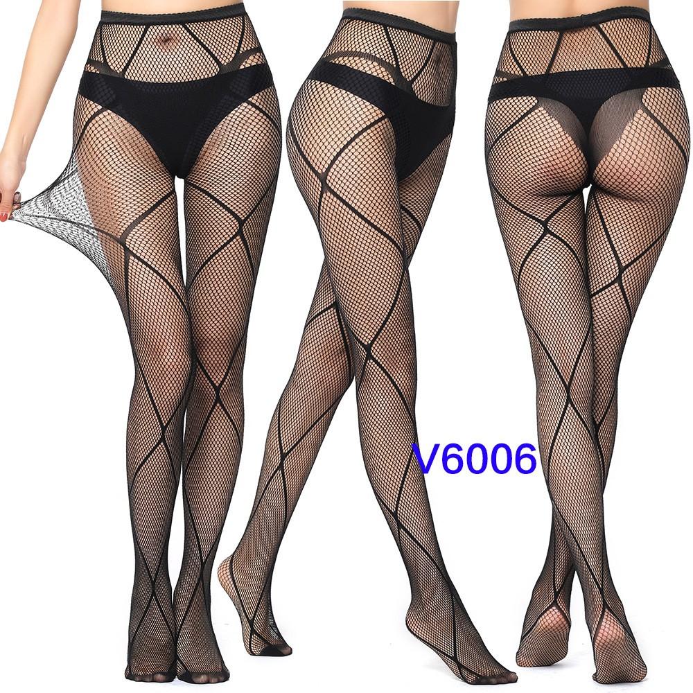 Women Sexy Retro Fishnet Tights Jacquard Weave Seamless Pantyhose Yarns Garter Grid Fish Net Stockings Gothic Lace Tights