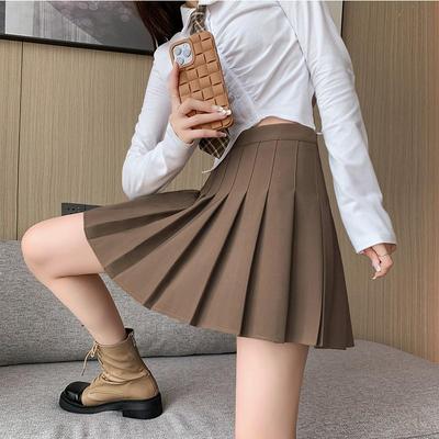 Korean Style Women's Pleated High Waist Mini Skirt – Black, Anti-Exposure, Wrinkle-Resistant, A-Line, Ideal for Year-Round Wear.
