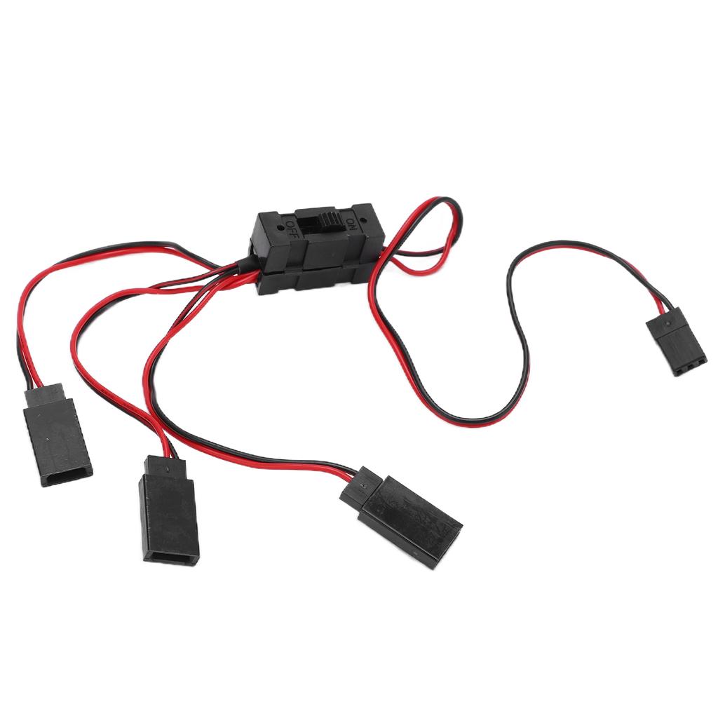 JR To JST Y Splitter Harness Parallel Wire 1 for 3 Y Cable with Switch for Remote Control Cars