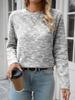2025 New European & American Style Colored Striped Mohair Sweater – Women's Loose Round Neck Knitwear, Autumn/Winter Long Sleeve