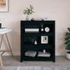 Vidaxl Bookshelf, Black, 80X35X97 Cm, Solid Pine Wood