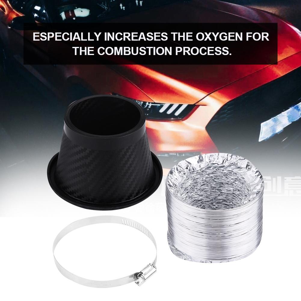 Car Modified Front Bumper Inlet Pipe Funnel Kit Round