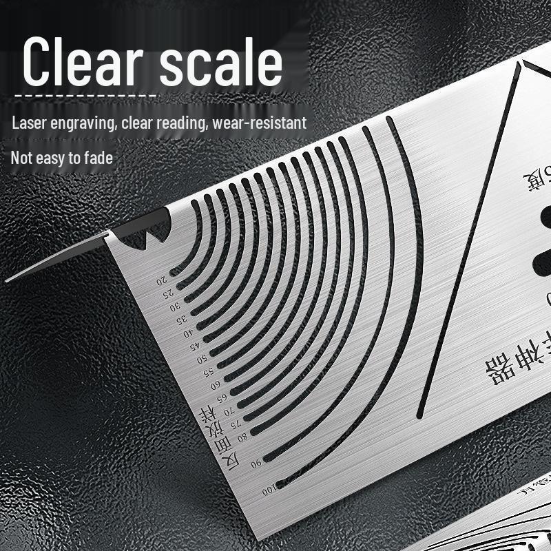 Square Steel 90° Corner Marking Ruler - Multi-Functional Right Angle Layout Tool