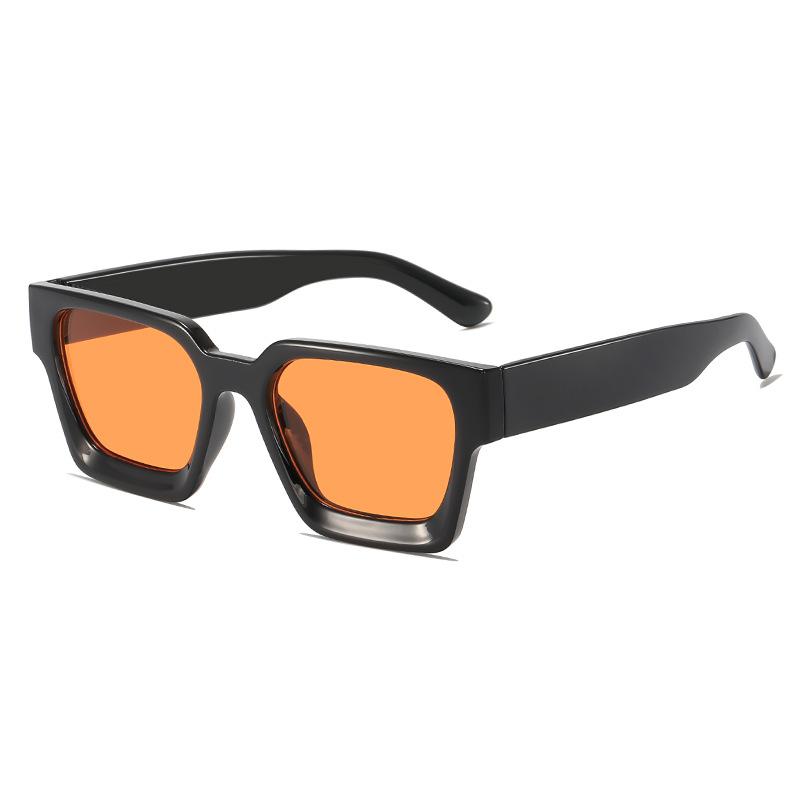 Vintage Black Square Sunglasses Men Women Retro Brand Designer Large Frame Sun Glasses Unisex Popular Shades Eyewear Uv400