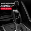 car suede leather gear shift knob cover trim frame F For Alfa Romeo Stelvio 2017 2018 Giulia 2016 2017 2018 interior decorations