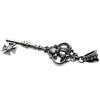 Figmart Hard Gothic Key Pendant with Zirconia [Silver Accessory] fp0351
